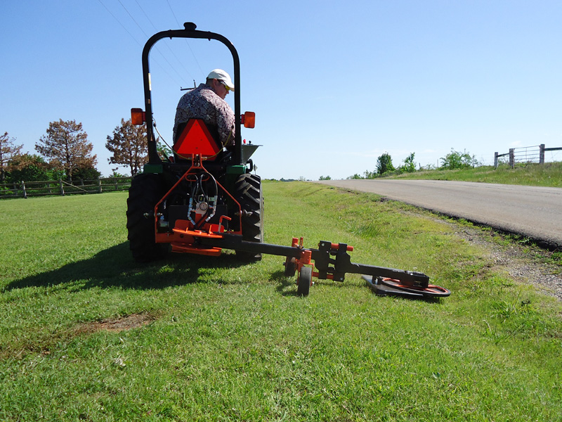 Seniors test their long form mowing machine