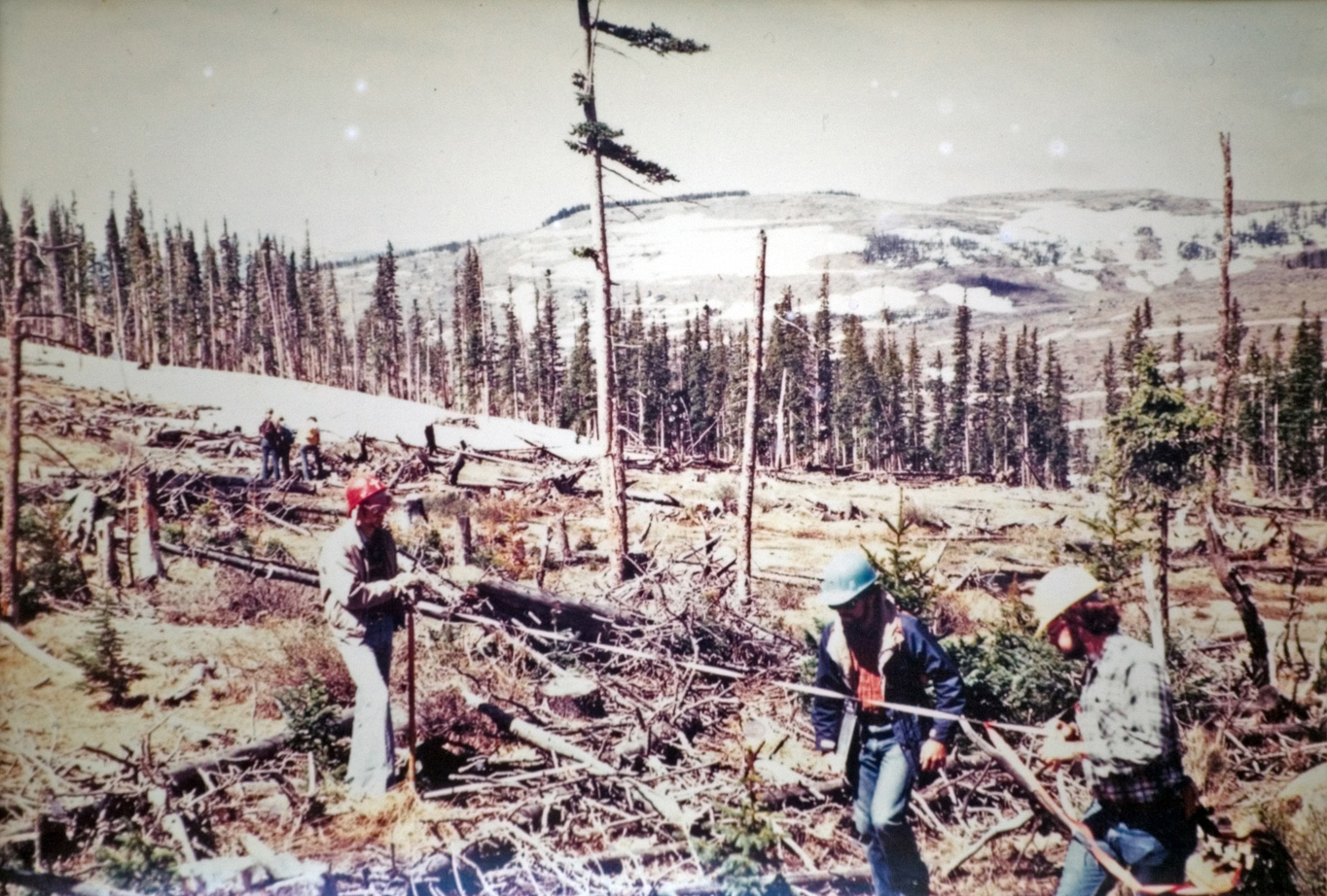 Students at work at the jobsite.