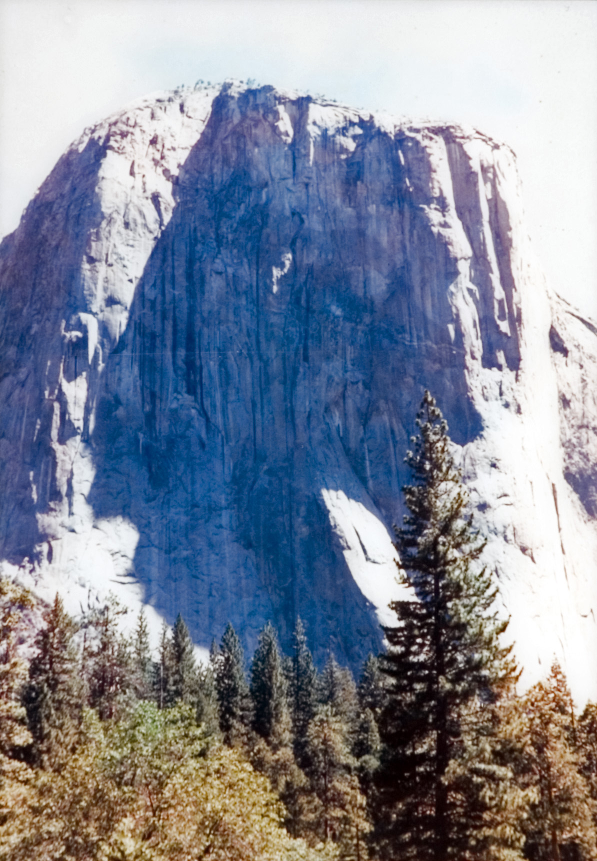 Scenic view of a steep mountain among the forest.