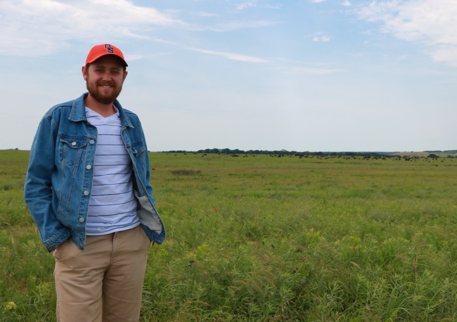 Man stands by himself with beautiful scenery behind him. Man stands by himself with beautiful scenery behind him.