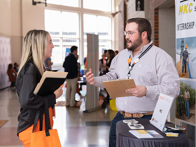 People visiting at the career fair.  People visiting at the career fair.